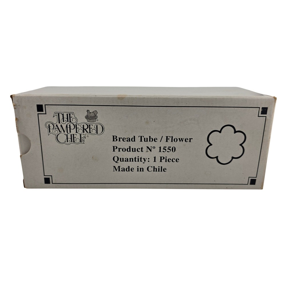Pampered Chef Flower Bread Tube 1550 Stainless Steel Silver NEW Baking Tool Gift